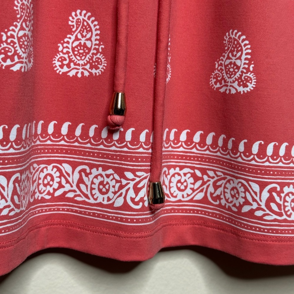 J McLaughlin Marianne 3/4 Sleeve Coral Patterned Dress Nylon size Medium - Picture 5 of 8